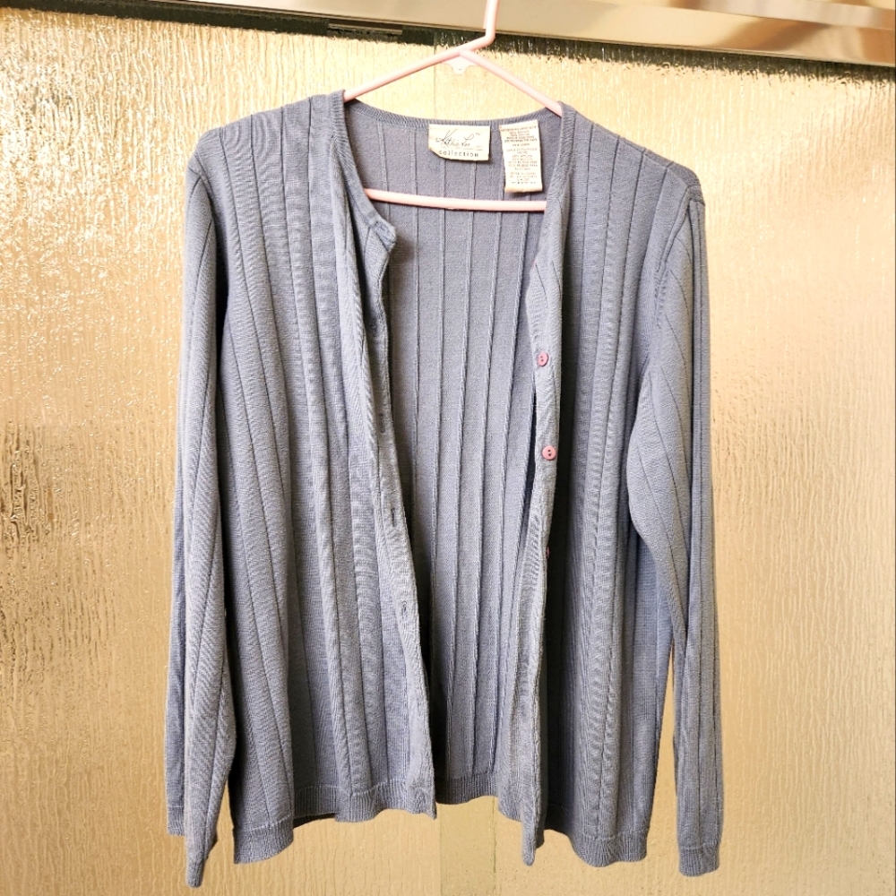 Kathie Lee Collection blue cardigan Size XL